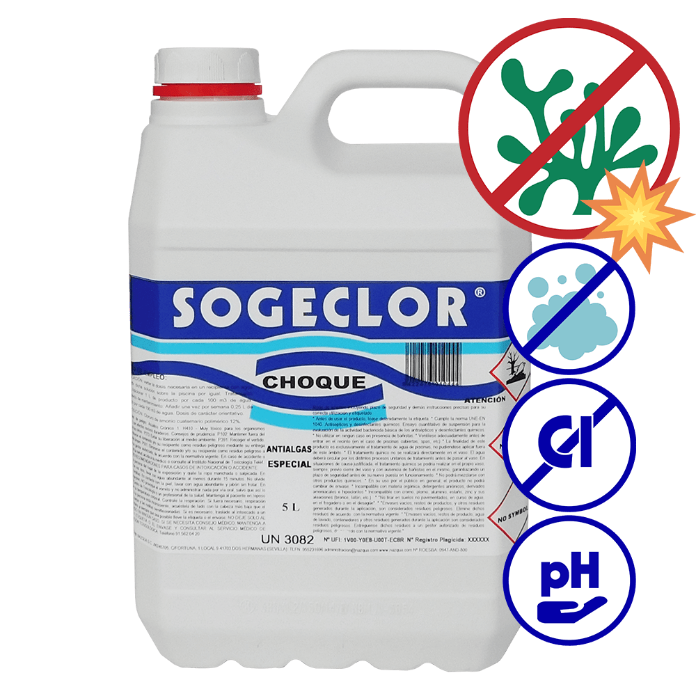 Antialgas Especial Choque Sogeclor. Alguicida.