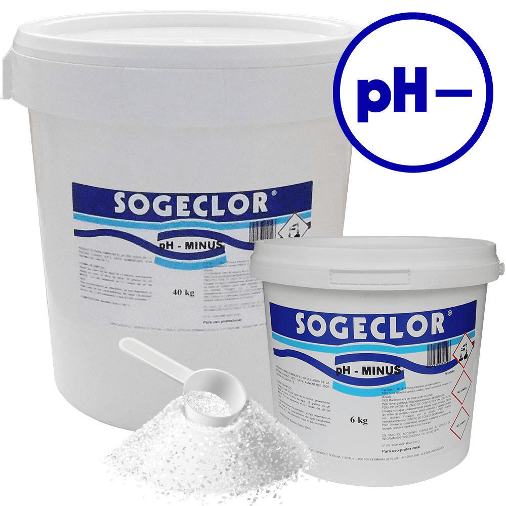 Reductor de ph Sogeclor. Regulador de ph pH-Minus.