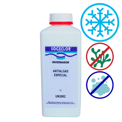Antialgas Especial Invernador Sogeclor en envase de 1 litro.