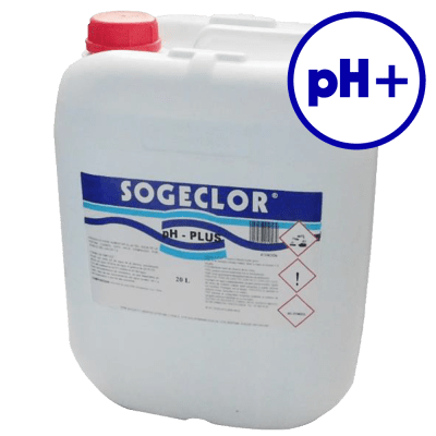 Incrementador líquido de pH Sogeclor. Regulador de ph.