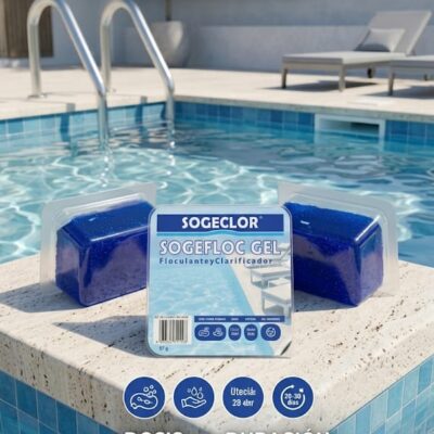 Compra la novedad Sogeclor 2026: SOGEFLOC GEL. El floculante y clarificador en monodosis para tener una piscina perfecta y cristalina durante 30 días. Apto todo tipo de piscinas.